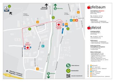 Hoteletage Apfelrot & Hotel Apfelbaum-Lageplan